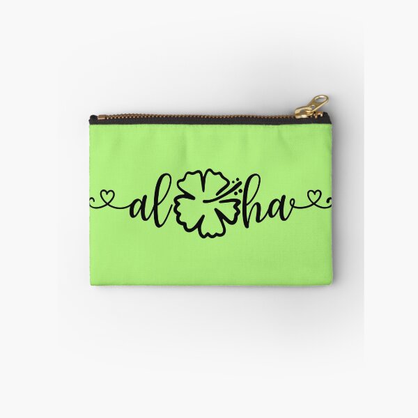 Item preview, Aloha Hibiscus Hawaiian Greeting Goodbye Black Typography designed and sold by MindfulMeta.