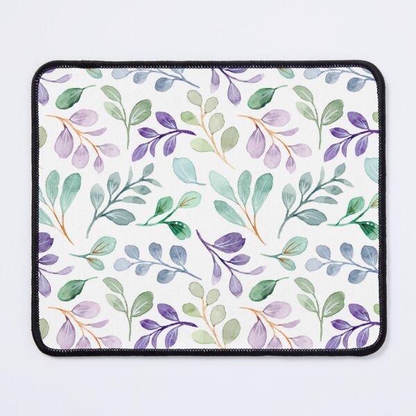Item preview, Teal and Purple Leaf Pattern, beautiful and simple watercolor leaf pattern, fresh and soothing designed and sold by Orianah.