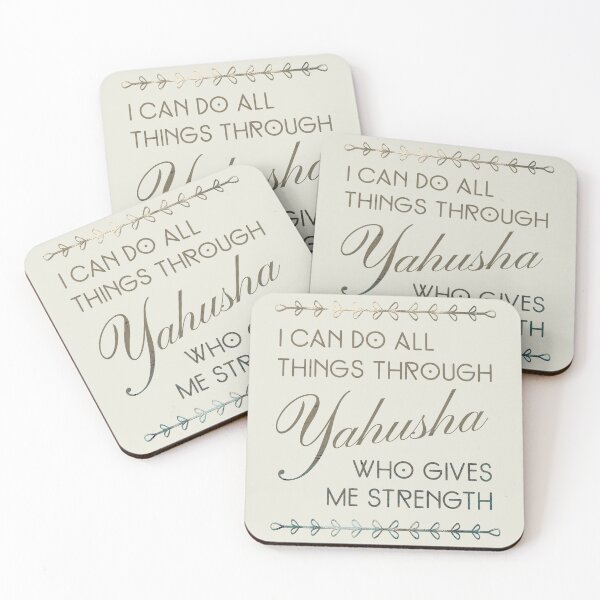 Item preview, I Can Do All Things Through Yahusha (Yeshua) - Christian Quote designed and sold by Narrow-Path.