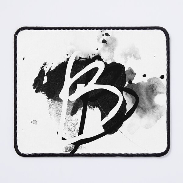 Item preview, Black and white abstract grunge letter B monogram designed and sold by ZebEddy.