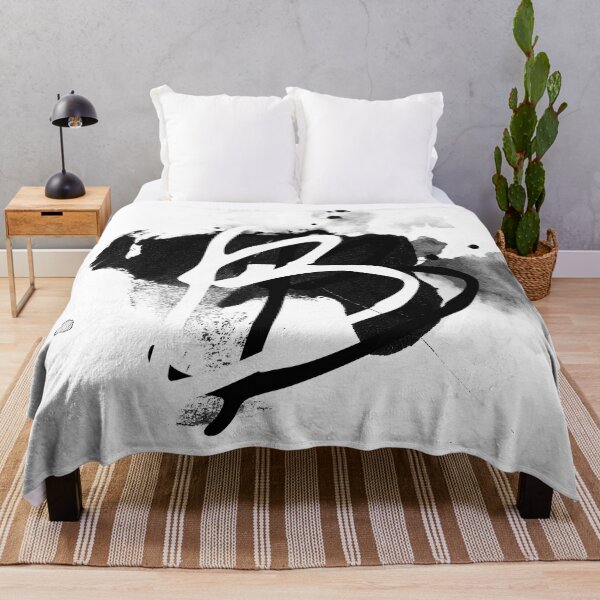 Item preview, Black and white abstract grunge letter B monogram designed and sold by ZebEddy.