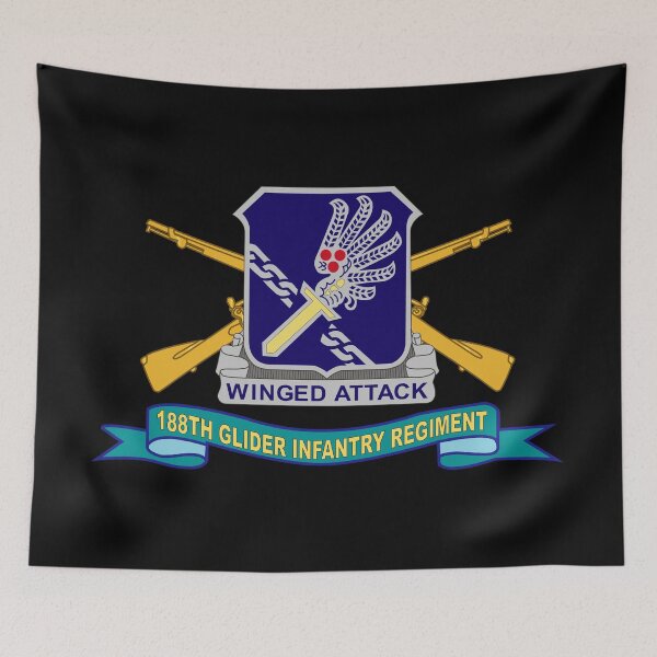 Item preview,  188th Glider Infantry Regiment w Br - DUI - Ribbon X 300 designed and sold by Military Insignia Products.