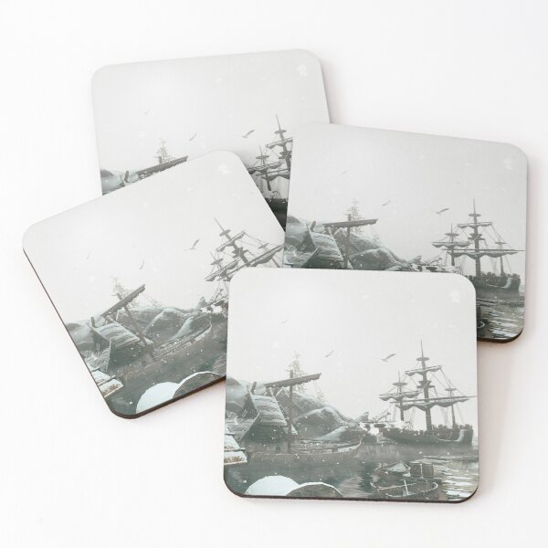 Item preview, A Winter's Snow Falls on the Ships in the Harbor designed and sold by brimstoneGFX.