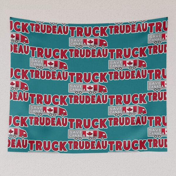 Item preview, TRUCK TRUDEAU SAVE CANADA FREEDOM CONVOY OF TRUCKERS designed and sold by UriGomezArt.
