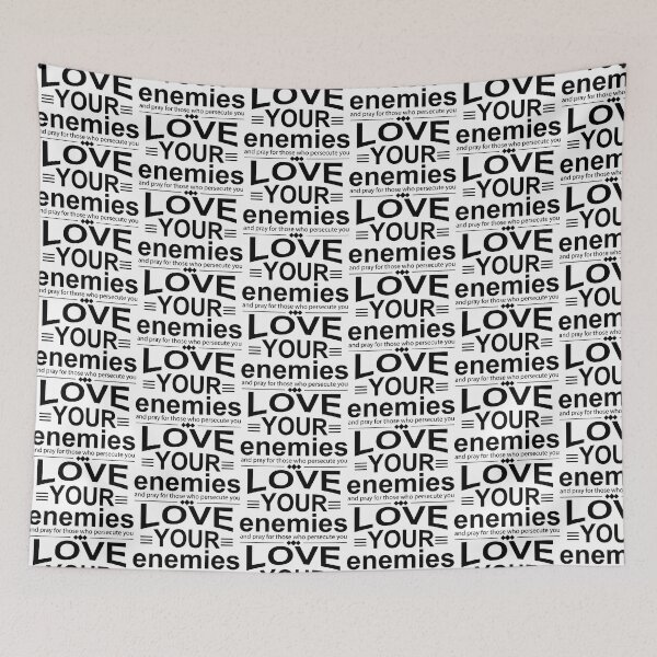 Item preview, Love your enemies T-shirt and sticer designed and sold by Billium Halder.