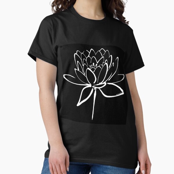 Aperçu de l'œuvre Calligraphie de fleur de lotus (blanc) créée et vendue par Makanahele.