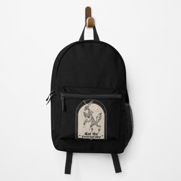 Item preview, Occult Eat the Patriarchy Punk Ghost Mantis feminist ink illustration  designed and sold by RedFinchDesigns.