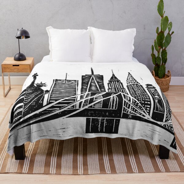 Aperçu de l'œuvre Linocut New York créée et vendue par BiancaGreen.