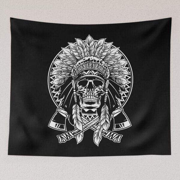 Item preview, Native American Skull designed and sold by ItsMeRuva.