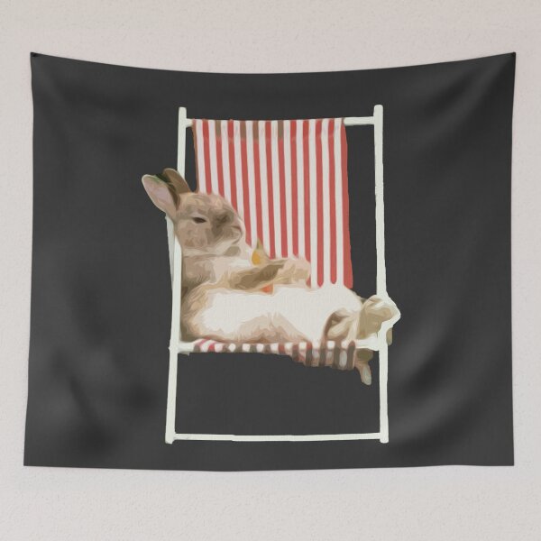 Item preview, Vintage Sleepy Brown Mini Rex Bunny Resting Chilling Eating Carrots Procrastination Meme designed and sold by wigobun.