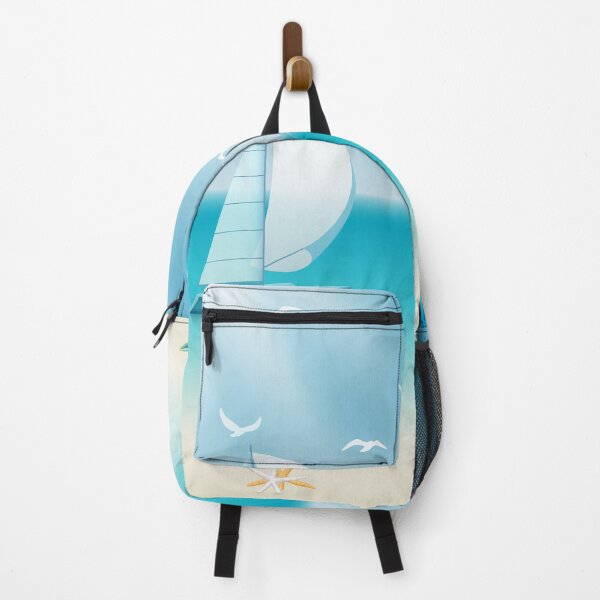 Item preview, Cheerful Beach Sea Sailboat Scene designed and sold by Makanahele.