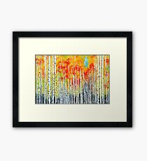 Autumn Aspen Trees Quaking Colorado Colorful Forest Framed Print