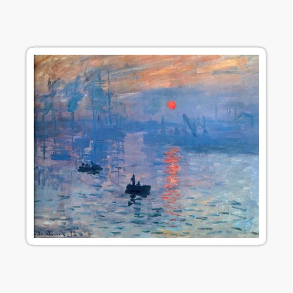CLAUDE MONET, Impression, Sunrise. Sticker