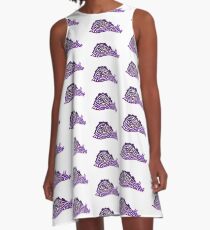 Sea Hare Tribal Design - Colored A-Line Dress