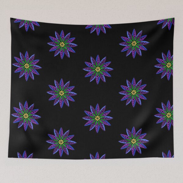 Aperçu de l'œuvre Fleur Tribal Design de couleur créée et vendue par KitayamaDesigns.