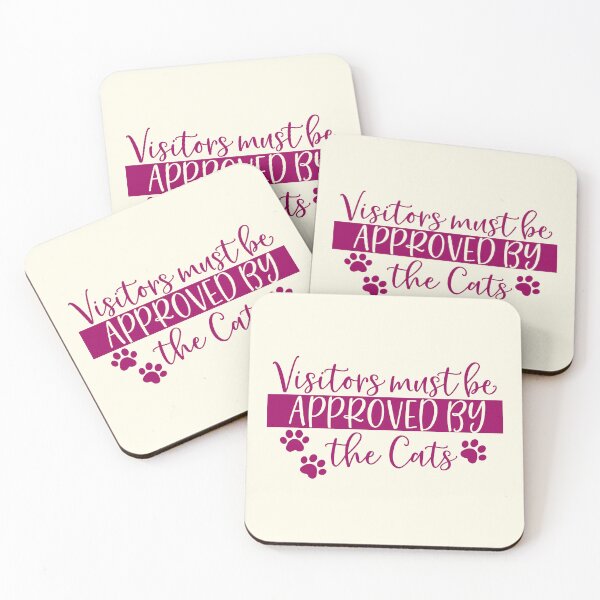 Item preview,  Visitors Must Be Approved By The Cats  | Doormat designed and sold by Wagdy-online.