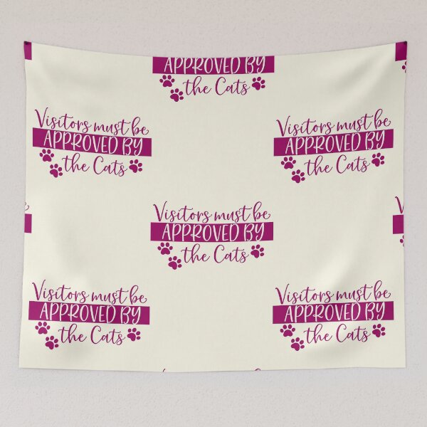 Item preview,  Visitors Must Be Approved By The Cats  | Doormat designed and sold by Wagdy-online.