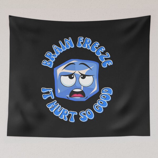 Item preview, Blue Ice Cube Brain Freeze Funny Graphic T-shirt designed and sold by GraphXDesigners.