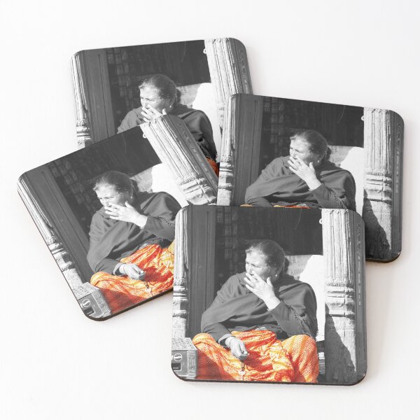 Item preview, Woman at temple steps designed and sold by indiafrankk.