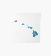 Hawaii Map Oil Art Board