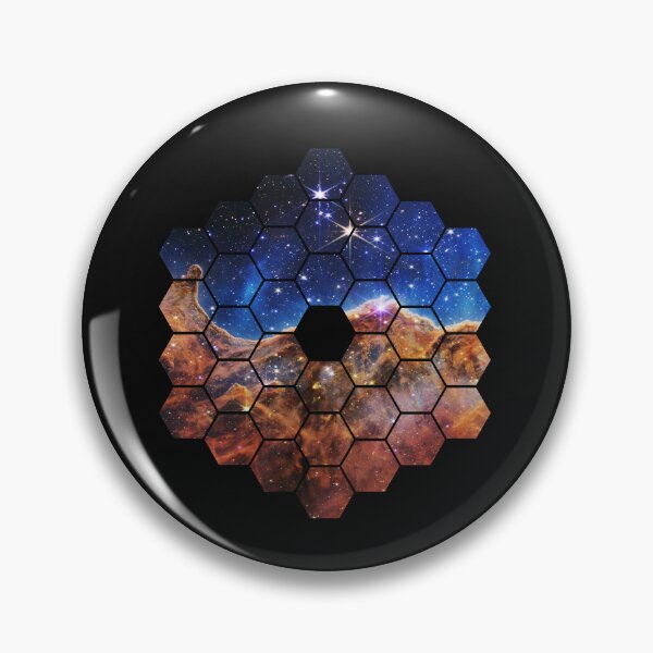 Item preview, James Webb Space Telescope JWST Mirrors Galaxy Stars Planets designed and sold by IdlyBlue.