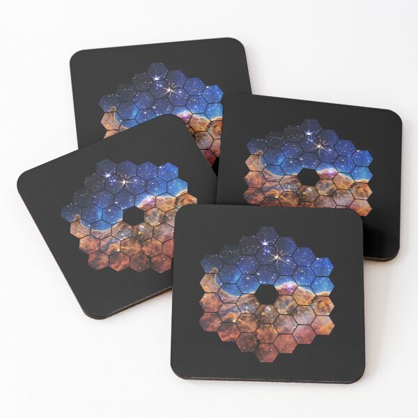 Item preview, James Webb Space Telescope JWST Mirrors Galaxy Stars Planets designed and sold by IdlyBlue.
