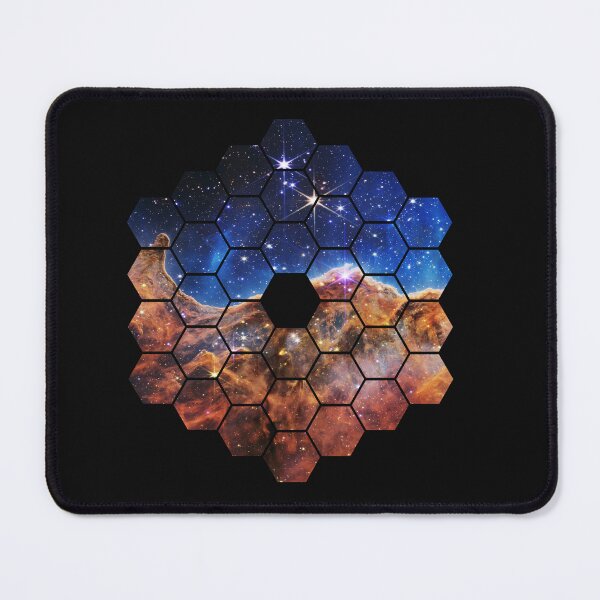 Item preview, James Webb Space Telescope JWST Mirrors Galaxy Stars Planets designed and sold by IdlyBlue.