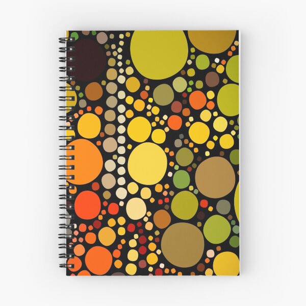 Item preview, 1980s brown green orange circles mid century modern  designed and sold by LEILA ART SPACE.