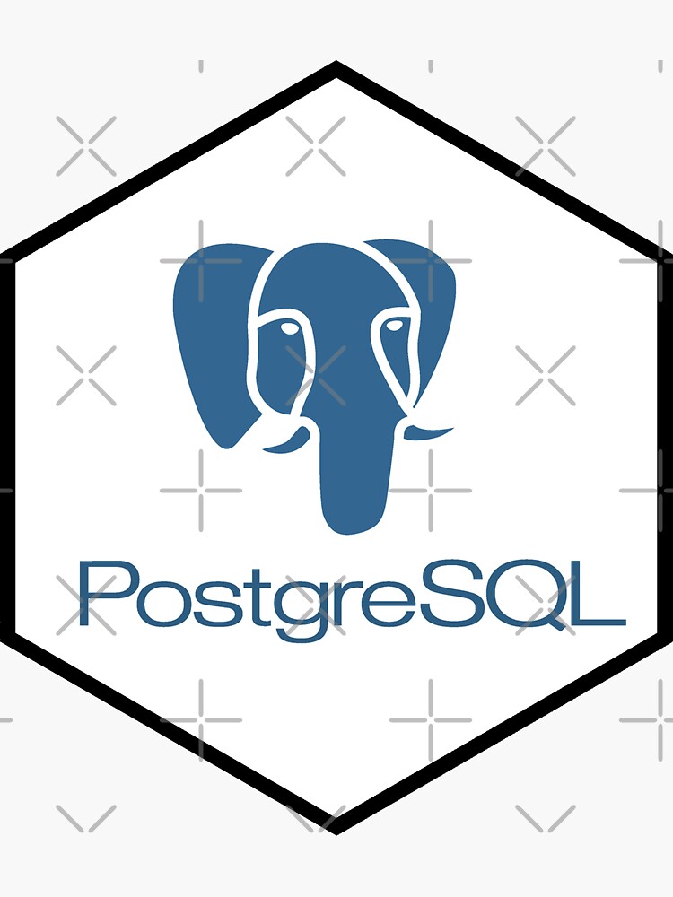 Thumbnail 3 of 3, Sticker, hexagonal postgre designed and sold by yourgeekside.