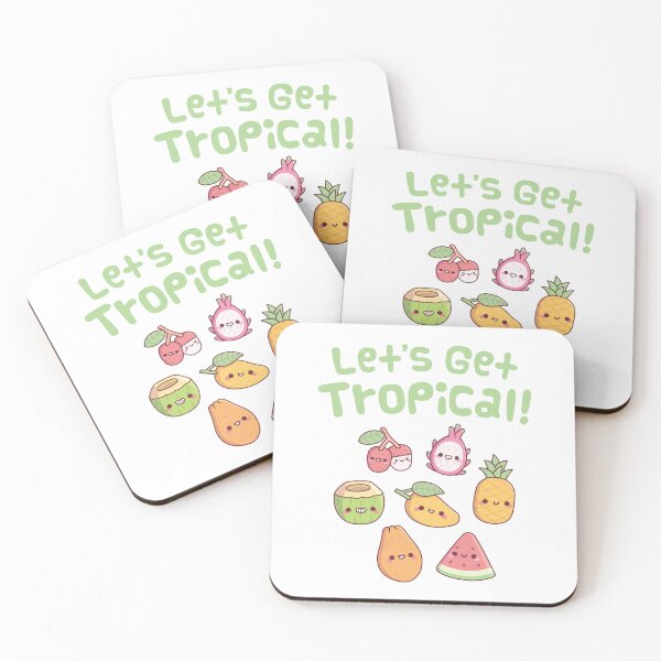 Item preview, Cute Tropical Fruits Lets Get Tropical Funny designed and sold by rustydoodle.