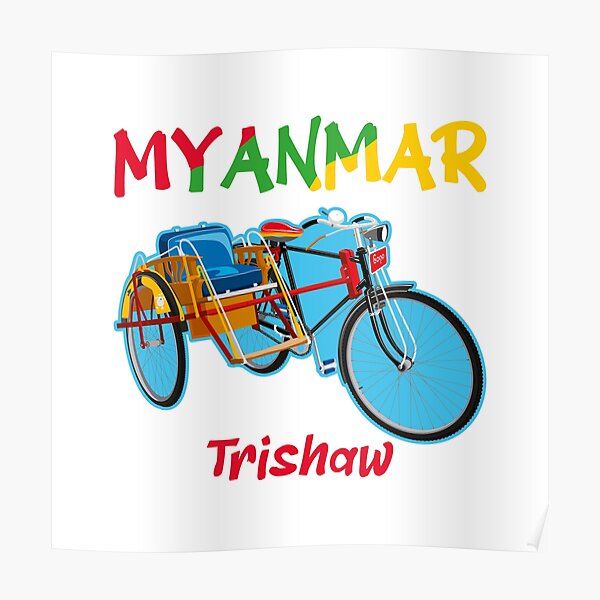 Myanmar Trishaw Poster