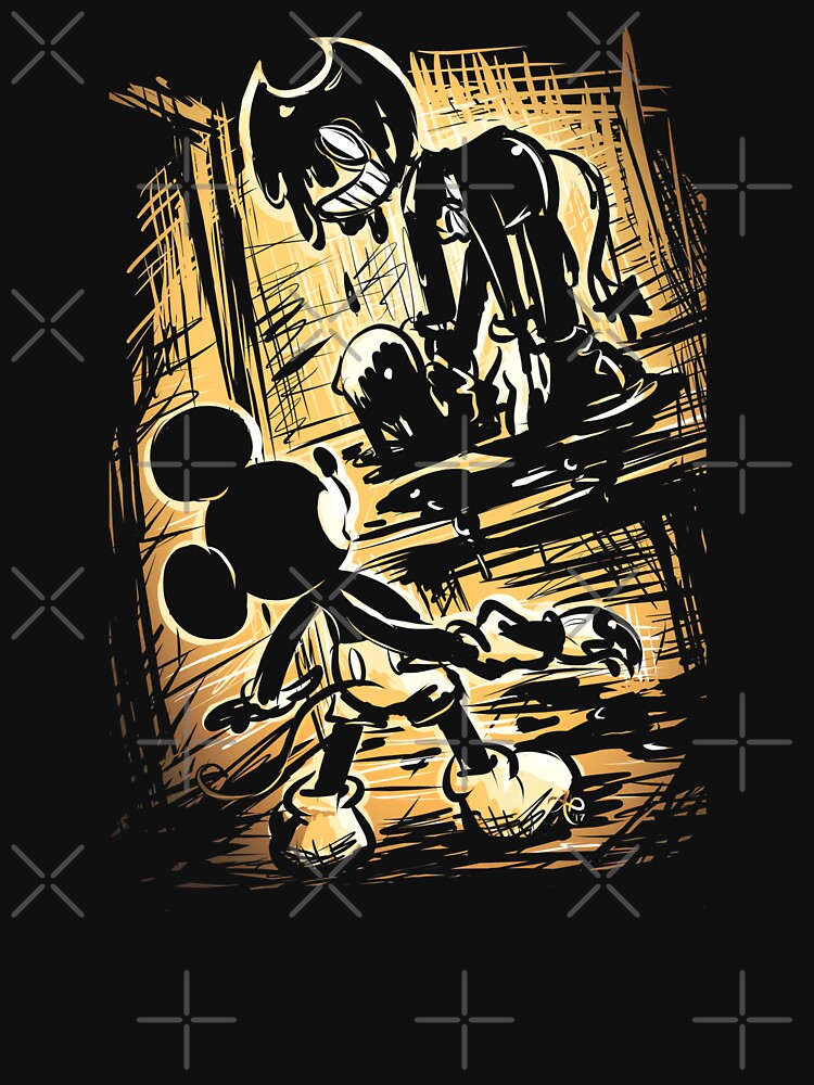 T-shirt Personnalisé Bendy And The Ink Machine 3 - Homme - Noir - Tailles S à 5XL (Made In USA)