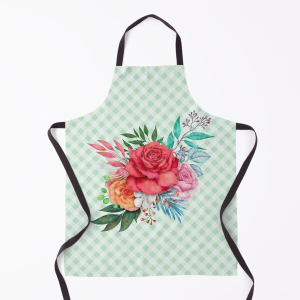 Item preview, Pretty vintage rose bouquet and gingham, cottagecore aesthetic collection 1 of 3 designed and sold by Orianah.