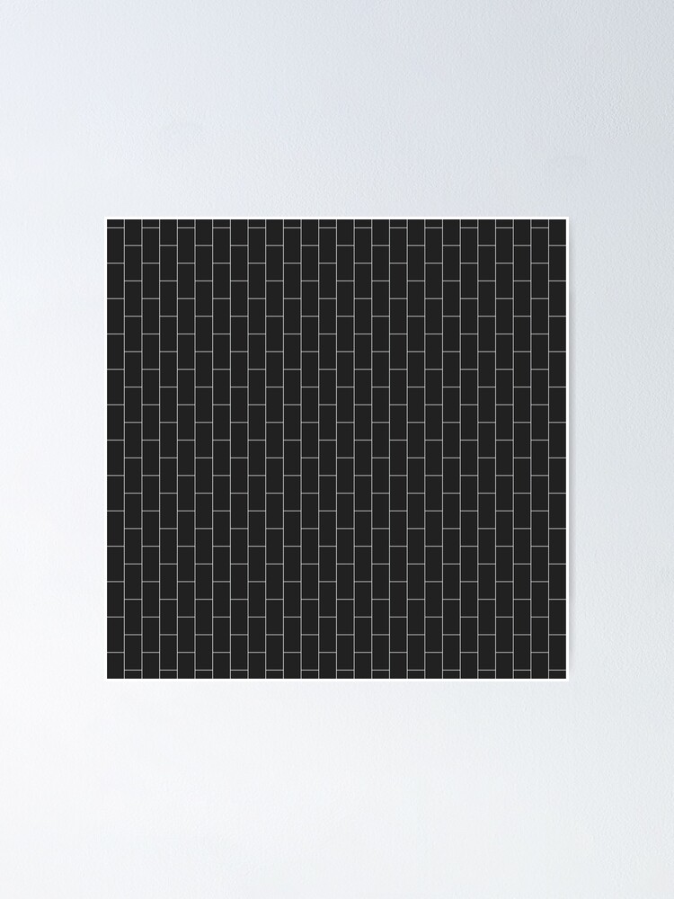 Grid - Small Thin, Line: White | Background: Black