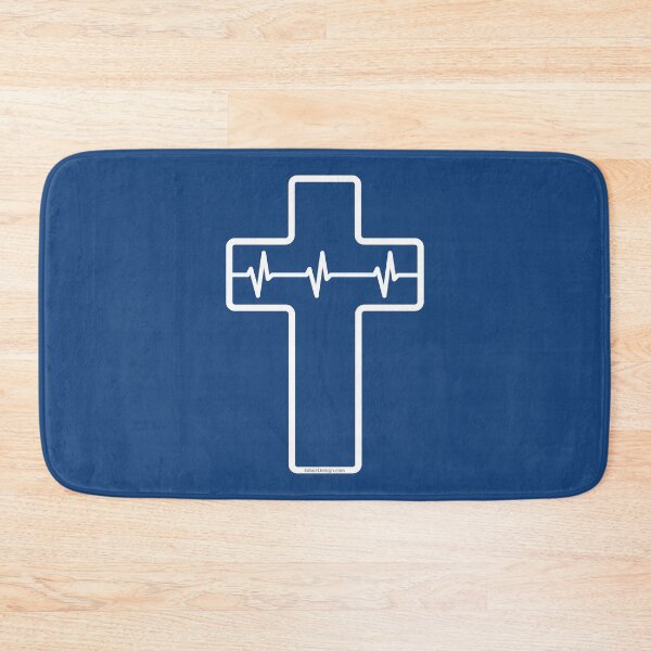 Item preview, Cross of Jesus Heartbeat (white) - chest version designed and sold by GiborDesign.