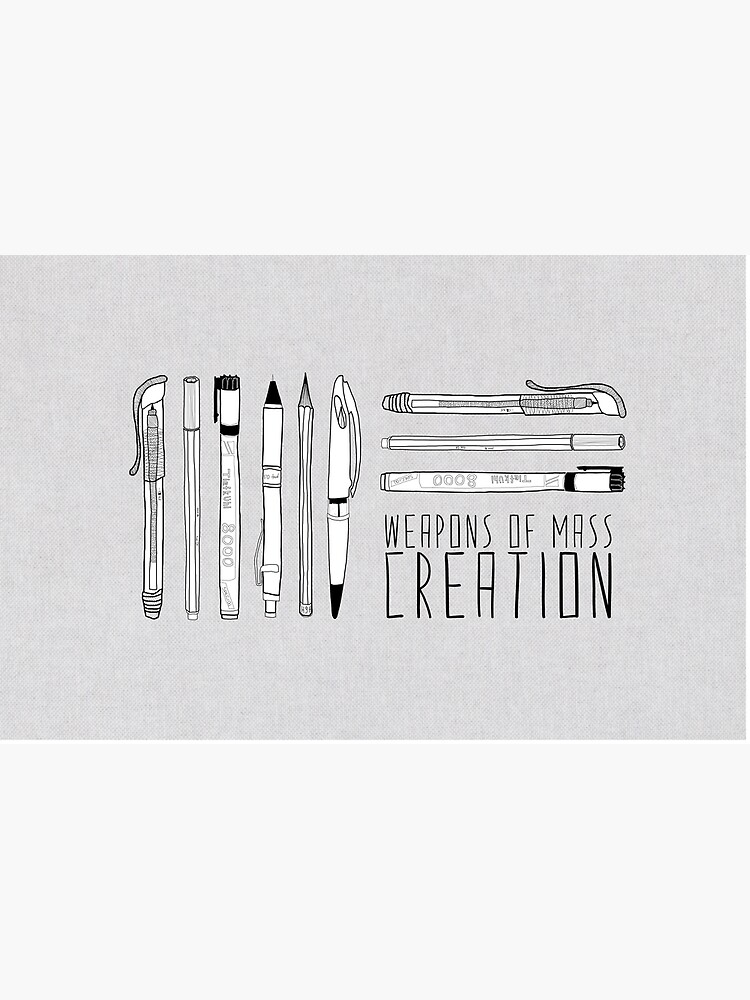 Thumbnail 4 of 4, Zipper Pouch, Weapons Of Mass Creation (on grey) designed and sold by BiancaGreen.