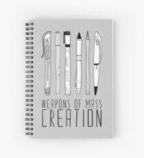 Weapons Of Mass Creation (on grey) Spiral Notebook