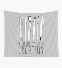 Weapons Of Mass Creation (on grey) Wall Tapestry