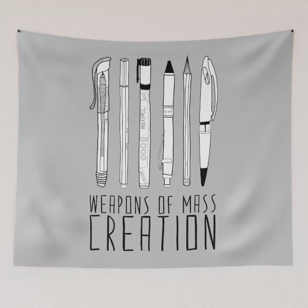 Item preview, Weapons Of Mass Creation (on grey) designed and sold by BiancaGreen.