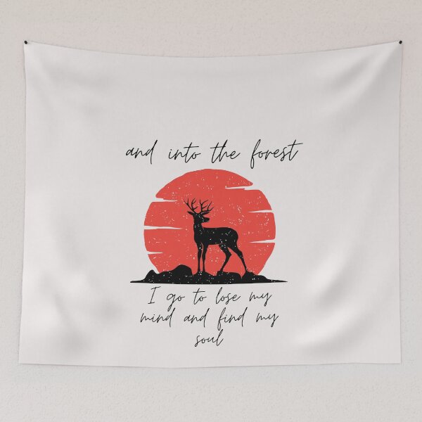 Item preview, and into the forest i go to lose my mind and find my soul t-shirt, lose my mind t-shirts, i go to lose my mind t-shirts designed and sold by BLUE  bubble.