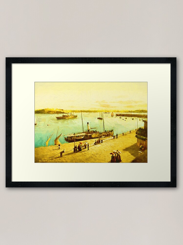 Alternate view of Harbour Parasols Framed Art Print