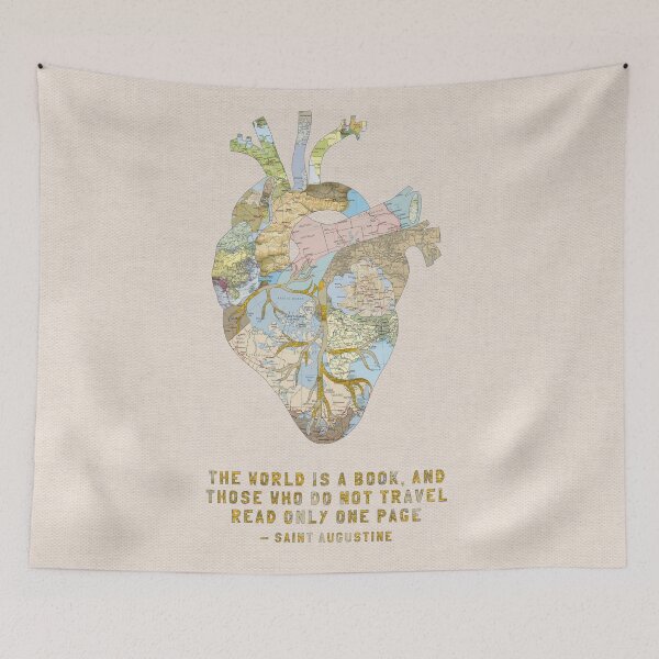 Item preview, A Traveler's Heart + Quote designed and sold by BiancaGreen.