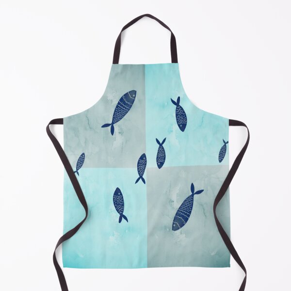 Item preview, watercolor blue surrounded fish designed and sold by APURU.