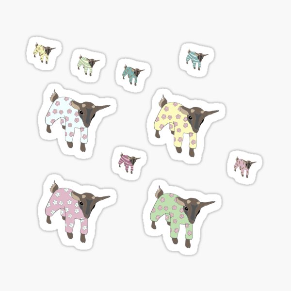 Pajama'd Baby Goats - Patchwork Sticker