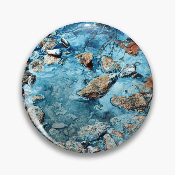 Item preview, River stones in blue water designed and sold by Photostacia.
