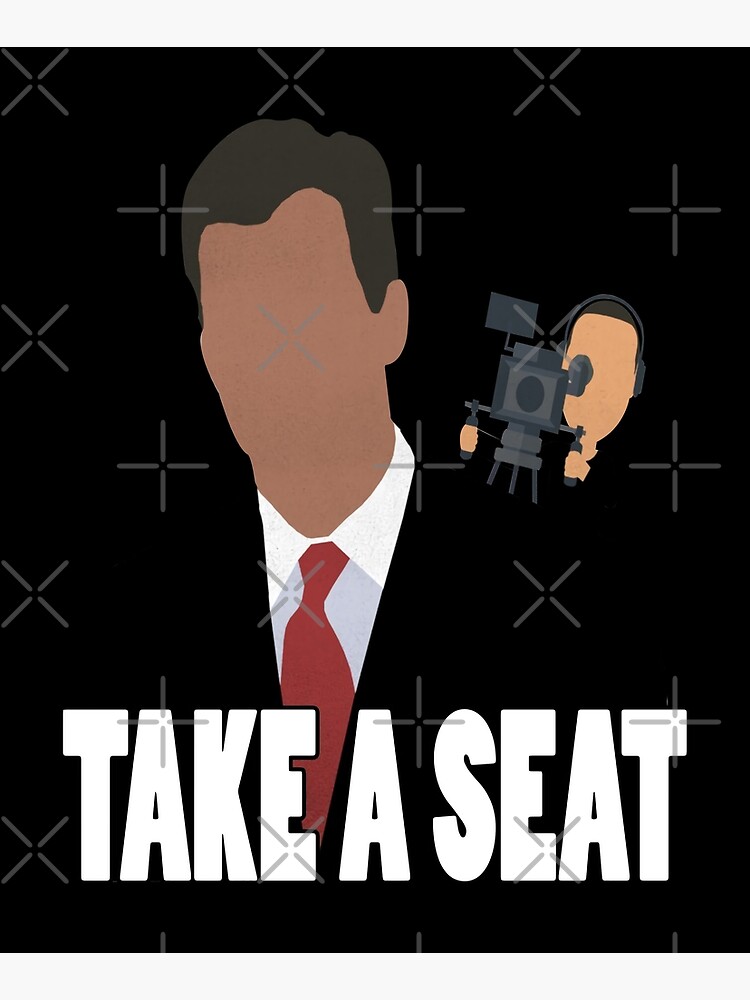 "Take A Seat Funny Chris Hansen" Poster for Sale by marabritf | Redbubble