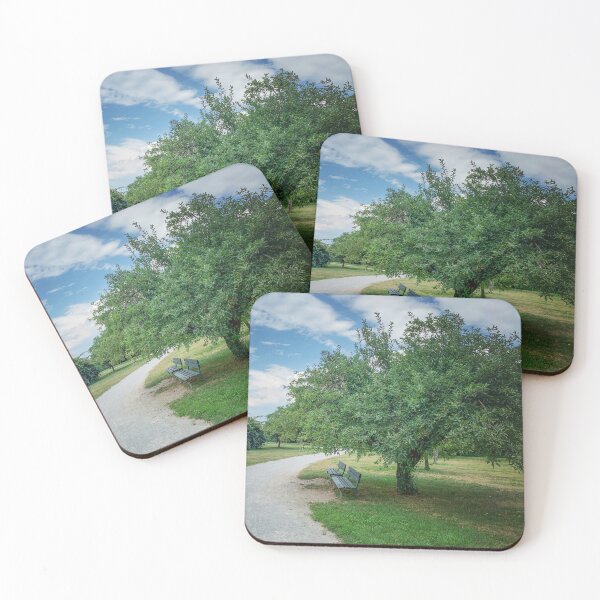Item preview, Park Green Tree Grass Sky Relax Bench designed and sold by eleonoraingrid.