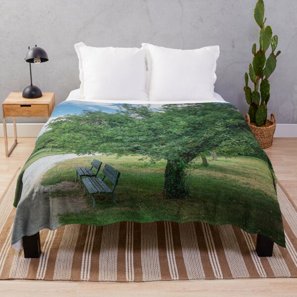 Item preview, Park Green Tree Grass Sky Relax Bench designed and sold by eleonoraingrid.