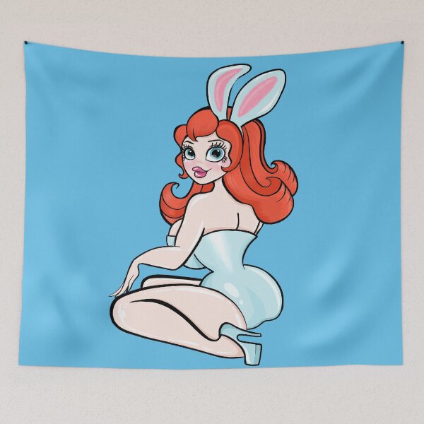 Item preview, Cute Curvy Bunny Pinup designed and sold by BunnyThePainter.