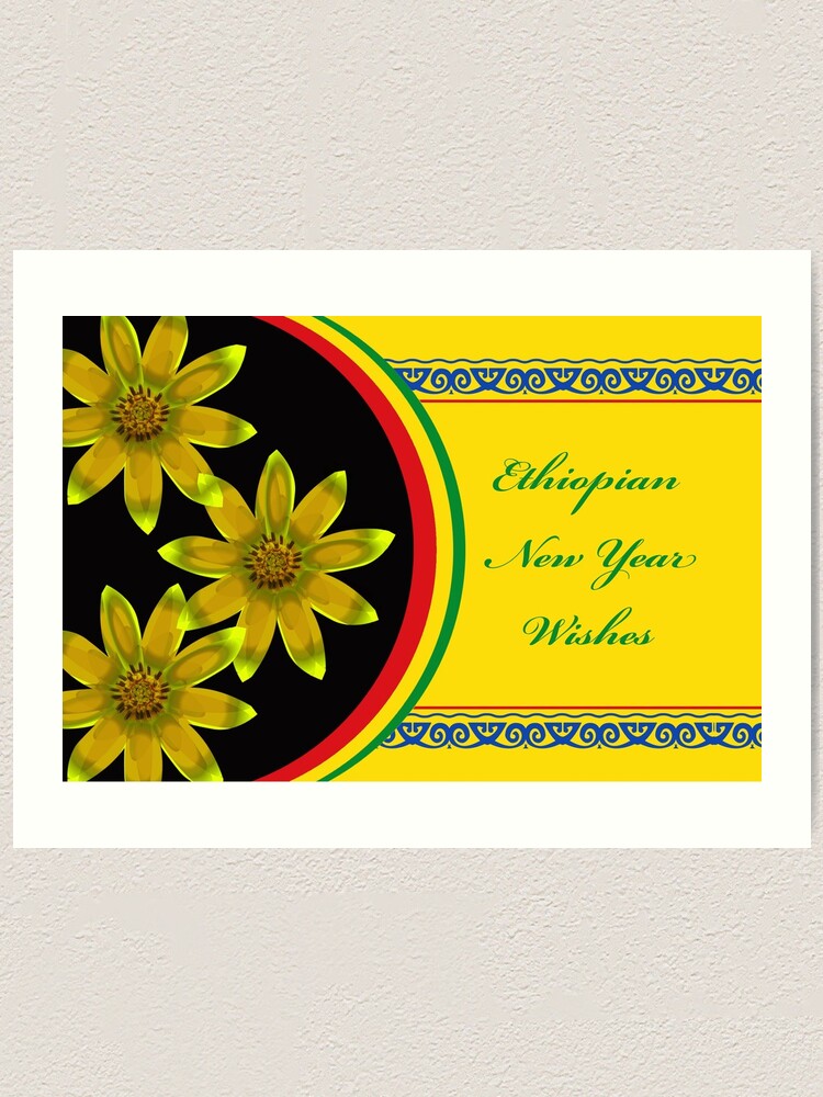 Ethiopian New Year Wishes Meskel Daisies Art Print By Shoaffballanger Redbubble